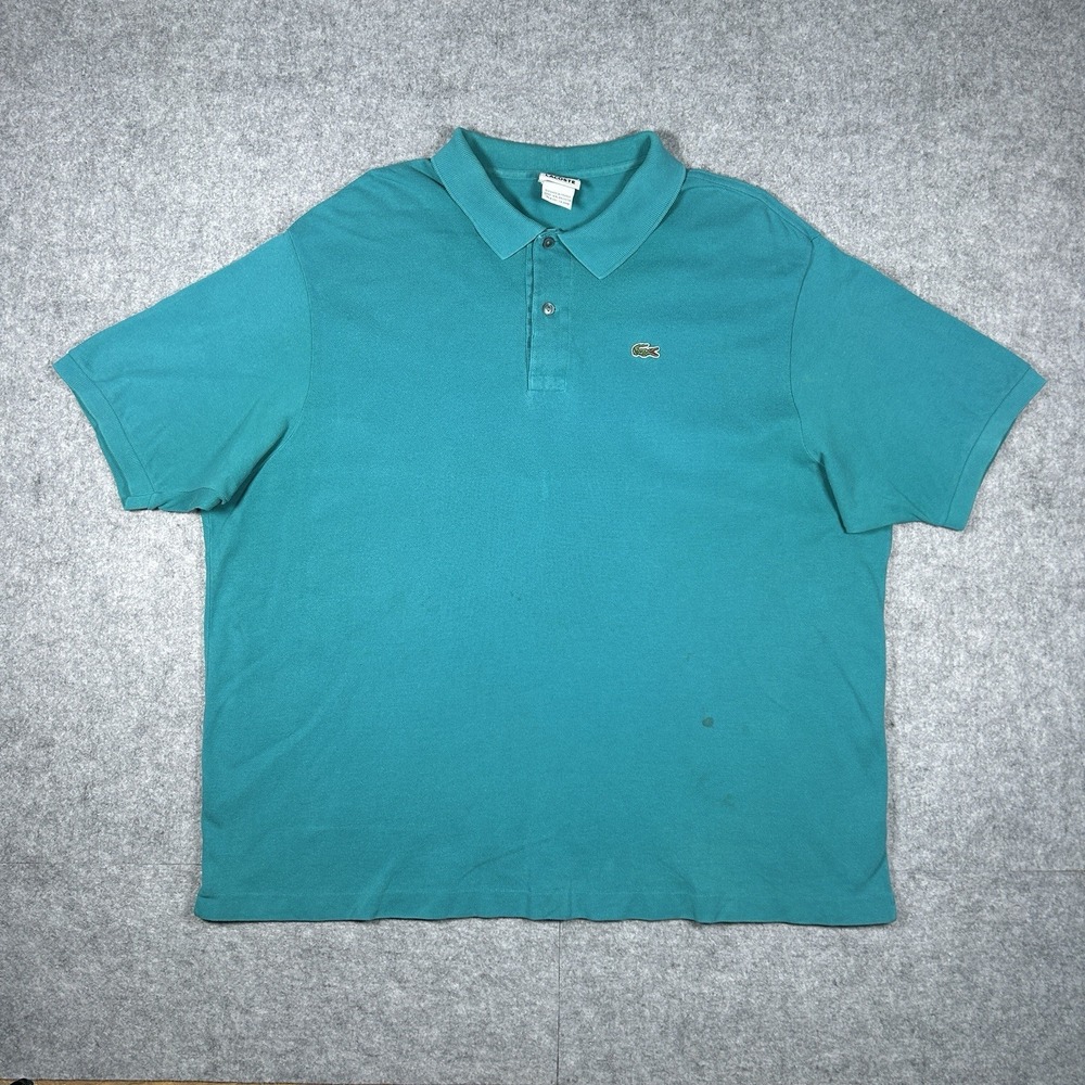 Lacoste Polo Shirt Mens Size 9 2XL Turquoise Blue Preppy 2000s y2k Luxury